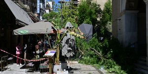 Δένδρο έπεσε στην πλατεία Αγίας Ειρήνης