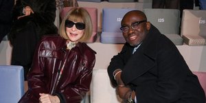 Anna Wintour και Edward Enninful στην πρώτη γραμμή της επίδειξης Giorgio Armani Prive, Παρίσι, Ιανουάριος 2023/Φωτογραφία: Profimedia