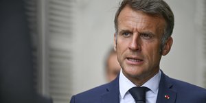 Ο Εμανουέλ Μακρόν, κοντινό