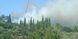 Φωτιά στα Μεταξάτα Κεφαλονιάς