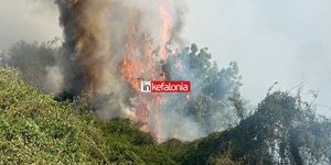 Φωτιά στα Μεταξάτα Κεφαλονιάς