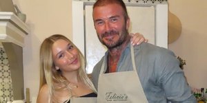 H Χάρπερ Σέβεν με τον πατέρα της, Ντέιβιντ Μπέκαμ 