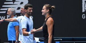 Ο Νόβακ Τζόκοβιτς και η Αρίνα Σαμπαλένκα