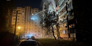 Καταστροφές από την επίθεση με drones της Ρωσίας στο Κίεβο