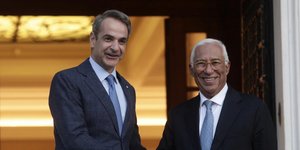 Kyriakos Mitsotakis and Antonio Costa