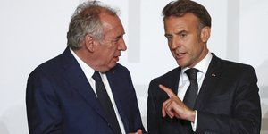 Ο πρόεδρος και ο πρωθυπουργός της Γαλλίας, Εμανουέλ Μακρόν και Φρανσουά Μπαϊρού 