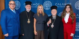 Η Μαρέβα Γκραμπόφσκι έδωσε το «παρών» σε εκδήλωση προς τιμήν του Οικουμενικού Πατριάρχη Βαρθολομαίου στη Νέα Υόρκη