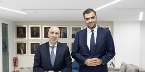 Γ. Μπρατάκος στο ΔΣ ΕΒΕΑ, παρουσία του Π. Μαρινάκη