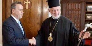 Τον Αρχιεπίσκοπο Αμερικής Ελπιδοφόρο επισκέφθηκε ο Έλληνας υπουργός Περιβάλλοντος και Ενέργειας, Σταύρος Παπασταύρου