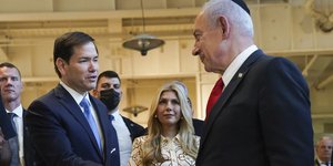 Μάρκο Ρούμπιο και Μπενιαμίν Νετανιάχου στο Ισραήλ