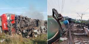 Δύο τρένα εκτροχιάστηκαν νωρίς σήμερα το πρωί σε διαφορετικές περιοχές της περιφέρειας Λένινγκραντ, στη δυτική Ρωσία / X