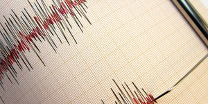 A seismograph that records the seismic activity of an earthquake