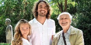 Ο Στέφανος Τσιτσιπάς στον Εθνικό Κήπο