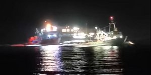 Στιγμιότυπο από το περιστατικό στο Θρακικό Πέλαγος