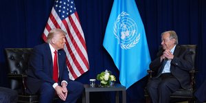 Συνάντηση του προέδρου των ΗΠΑ Ντόναλντ Τράμπ με τον γενικό γραμματέα των Ηνωμένων Εθνών Αντόνιο Γκουτέρες