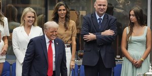 Ο πρόεδρος των ΗΠΑ, Ντόναλντ Τραμπ στον τελικό ανδρών του US Open στη Νέα Υόρκη 