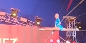 Ακροβάτισσα έπεσε από τεντωμένο σκοινί σε παράσταση στην Κολομβία