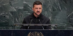 Ο Βολοντίμιρ Ζελένσκι από το βήμα του ΟΗΕ