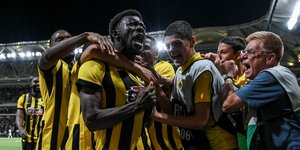 Πανηγυρισμοί παικτών της ΑΕΚ