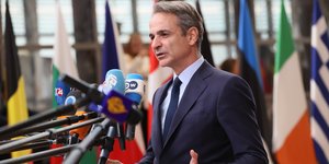 Ο Κυριάκος Μητσοτάκης στο Ευρωπαϊκό Συμβούλιο στις Βρυξέλλες