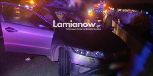 Το αυτοκίνητο που ενεπλάκη στο τροχαίο στην Αθηνών-Λαμίας