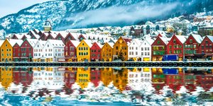 Η νορβηγική πολη Μπέργκεν το χειμώνα