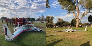 To μικρό αεροπλάνο έπεσε πάνω σε ανυποψίαστη πεζή σε πάρκο στην Καλιφόρνια