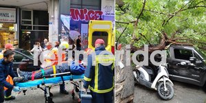Πτώση δέντρου στο κέντρο της Αθήνας 