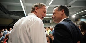Ο δήμαρχος Αθηναίων, Χάρης Δούκας και ο βουλευτής του ΠΑΣΟΚ Παύλος Γερουλάνος