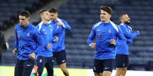 Προπόνηση της Εθνικής στη Σκωτία