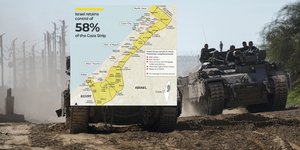 Ο χάρτης της απόσυρσης των στρατευμάτων του Ισραήλ