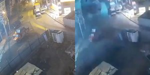 Η στιγμή της κατάρρευσης της πολυκατοικίας στην Κωνσταντινούπολη