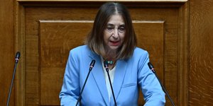 Η βουλευτής της Ελληνικής Λύσης Μαρία Αθανασίου