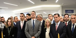 Επίσκεψη Μητσοτάκη, Γεωργιάδη, Θεμιστοκλέους στο «Αττικόν» για τα εγκαίνια του Τμήματος Επειγόντων Περιστατικών / Πηγή: Eurokinissi