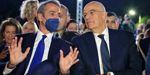 Κυριάκος Μητσοτάκης, Νίκος Δένδιας στην εκδήλωση για το νέο Πεντάγωνο