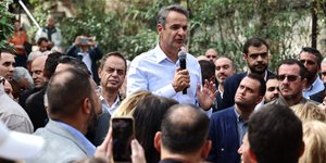 Ο Κυριάκος Μητσοτάκης στα Μελίσσια