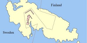 Το νησί Märket που μοιράζονται Σουηδία και Φινλανδία είναι χωρισμένο με μία συνοριακή γραμμή ζιγκ-ζαγκ