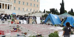 Σκηνές στο Σύνταγμα