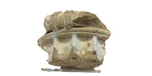 Επαναπατρισθέν θραύσμα κιονοκράνου, προερχόμενο από το Λεωνιδαίον στην Αρχαία Ολυμπία