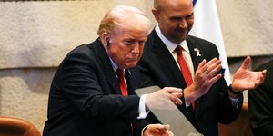 Ο Ντόναλντ Τραμπ κατά την ομιλία του στην Κνεσέτ