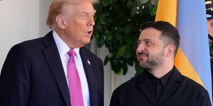 Ντόναλντ Τραμπ και Βολοντίμιρ Ζελένσκι 