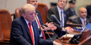 Ο Ντόναλντ Τραμπ μιλά στο κοινοβούλιο του Ισραήλ