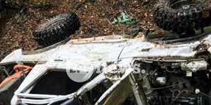 To τζιπ που έπεσε σε γκρεμό στη Καστοριά