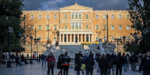 People in Syntagma square