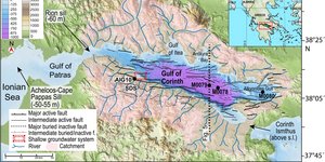 Χάρτης του Κορινθιακού κόλπου