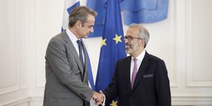 Ο Κυριάκος Μητσοτάκης και ο Υπουργός Εξωτερικών της Πορτογαλίας Paulo Rangel