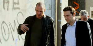 Γιάνης Βαρουφάκης και Αλέξης Τσίπρας το 2015