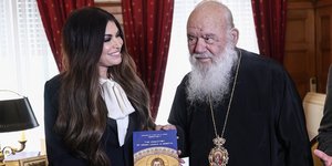 Συνάντηση της Κίμπερλι Γκίλφοϊλ με τον Αρχιεπίσκοπο Ιερώνυμο