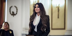 Η Κίμπερλι Γκίλφοιλ στο Προεδρικό Μέγαρο