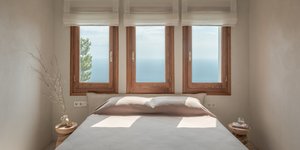 παράθυρα θάλασσα κρεβάτι Πήλιο